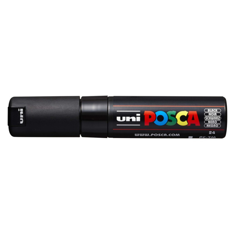 MARCADOR UNI-BALL POSCA PC-7M PUNTA REDONDA 4,5-5,5MM NEGRO -24-
