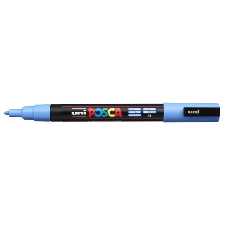 MARCADOR UNI-BALL POSCA PC-3M PUNTA REDONDA 0,9-1,3MM AZUL CIELO -48-