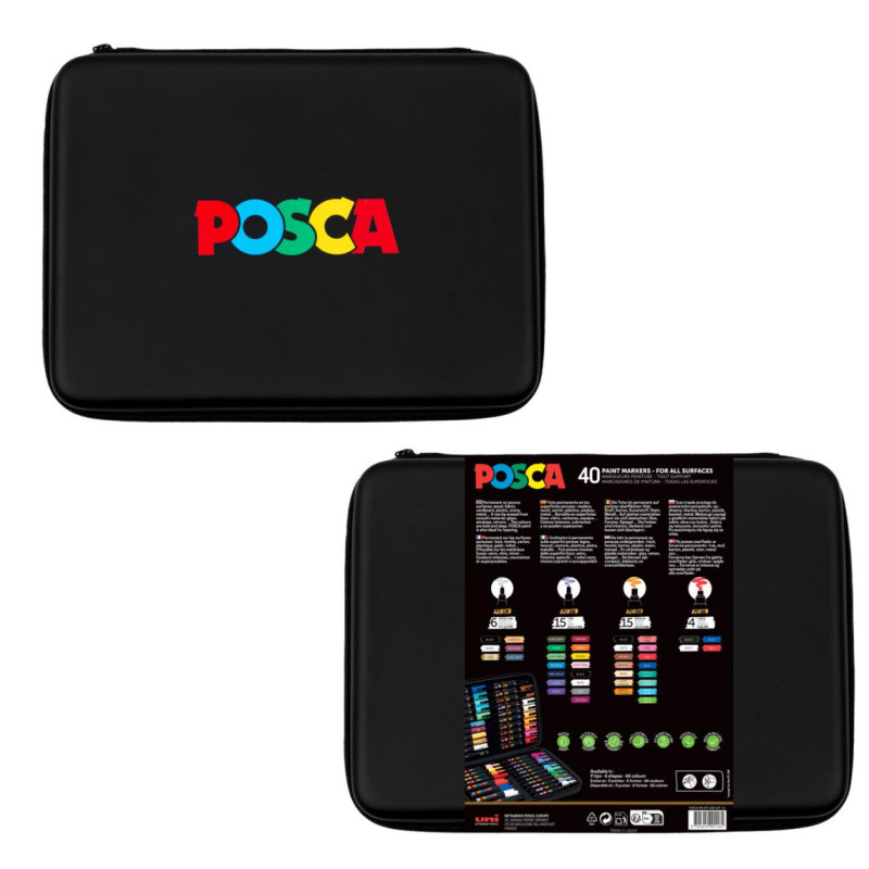 MALETIN UNI-BALL POSCA PREMIUM 40 PIEZAS 302422304