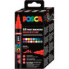 MARCADOR UNI-BALL POSCA PC-5BR CAJA 16U SURTIDAS PUNTA MEDIA SEMIFLEXIBLE 1-4MM 302422410