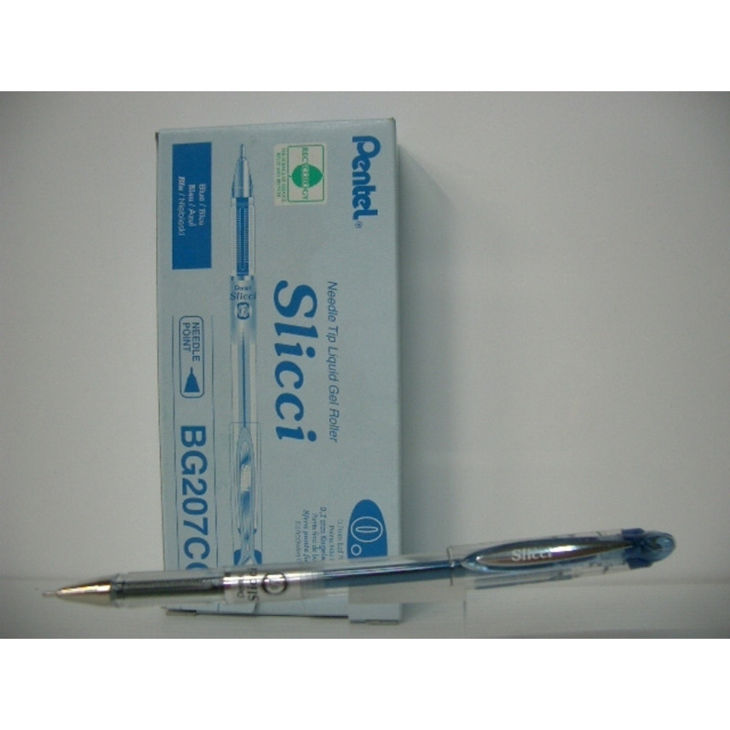 ROTULADOR PENTEL SLICCI ROLLER BG207 AZUL C/12U ^