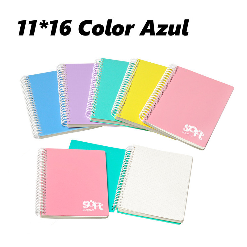 LIBRETA 11*16 PP CARCHIVO PUNTEADO 80H 90G AZUL 64605110
