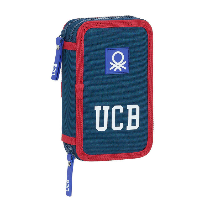 PLUMIER DOBLE PQÑO 28 PCS BENETTON "NAVY" SAFTA21 ENERO 412106854 19,5*12,5