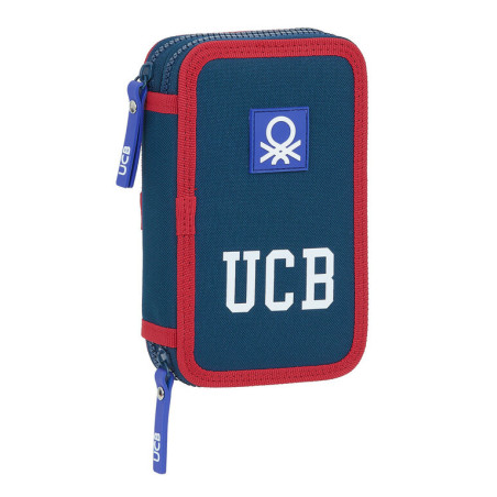 PLUMIER DOBLE PQÑO 28 PCS BENETTON "NAVY" SAFTA21 ENERO 412106854 19,5*12,5