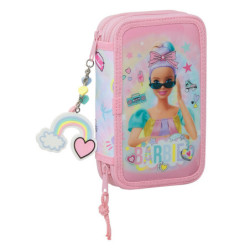 PLUMIER DOBLE PQÑO 28 PCS BARBIE "GIRL POWER" SAFTA21 ENERO 412110854 19,5*12,5