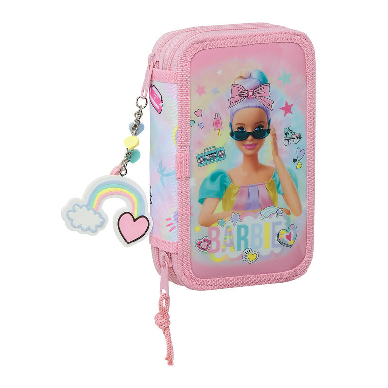 PLUMIER DOBLE PQÑO 28 PCS BARBIE "GIRL POWER" SAFTA21 ENERO 412110854 19,5*12,5