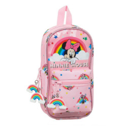 PLUMIER MOCHILA C/4 PORT. LLENOS MINNIE MOUSE RAINBOW SAFTA21 ENERO 412112747 23*12