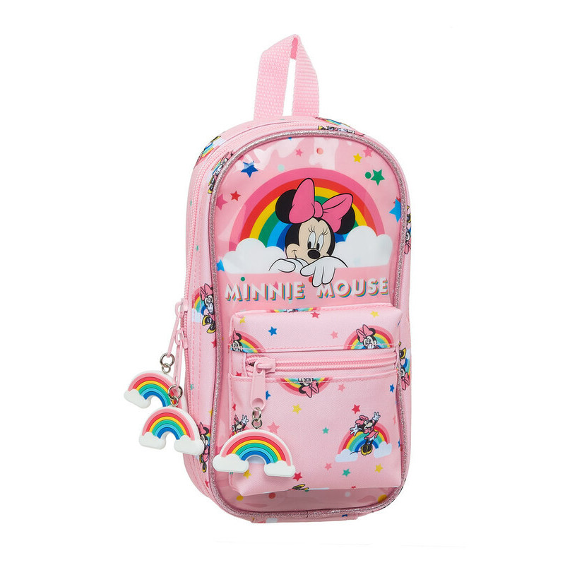 PLUMIER MOCHILA C/4 PORT. LLENOS MINNIE MOUSE RAINBOW SAFTA21 ENERO 412112747 23*12