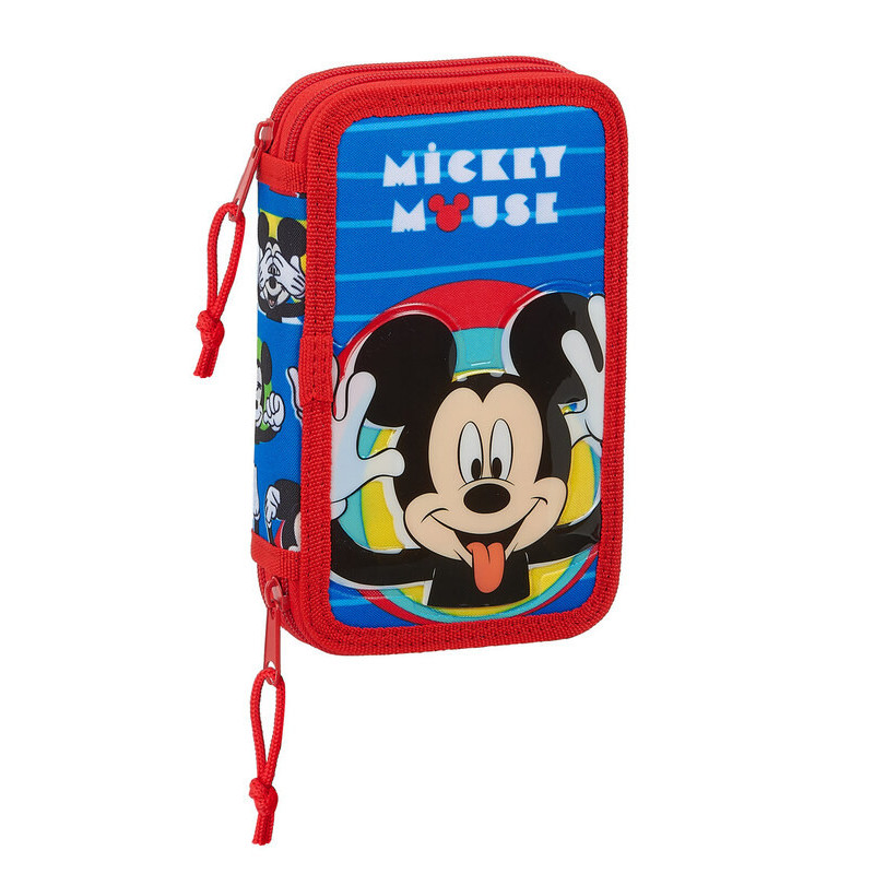 PLUMIER DOBLE PQÑO 28 PCS MICKEY MOUSE "ME TIME" SAFTA21 ENERO 412114854 19,5*12,5
