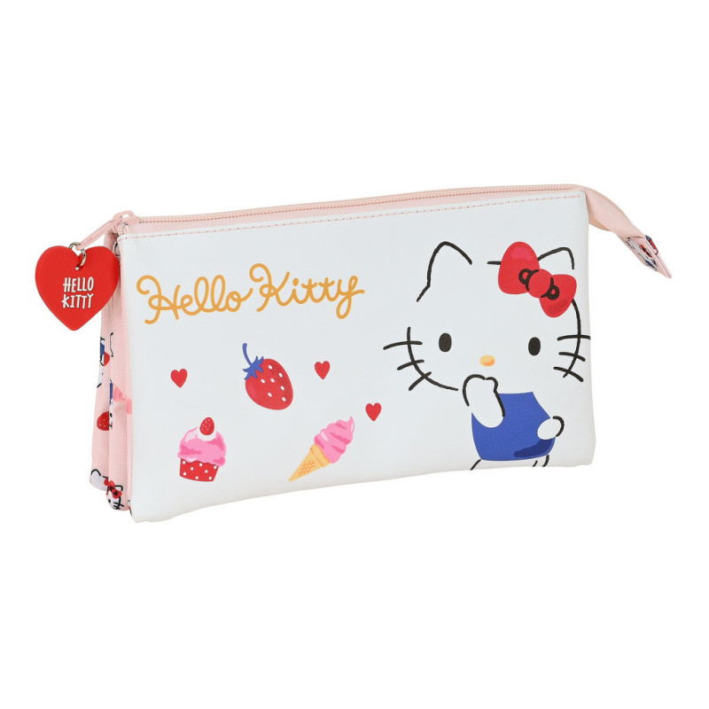 PORTATODO TRIPLE HELLO KITTY "HAPPINESS GIRL" 812116744 12*22 SAFTA22