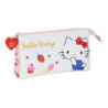 PORTATODO TRIPLE HELLO KITTY "HAPPINESS GIRL" 812116744 12*22 SAFTA22