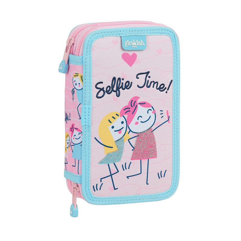 PLUMIER DOBLE PQÑO 28 PCS GLOWLAB KIDS "BEST FRIENDS" SAFTA21 ENERO 412123854 19,5*12,5