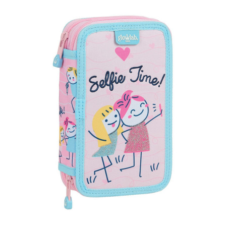 PLUMIER DOBLE PQÑO 28 PCS GLOWLAB KIDS "BEST FRIENDS" SAFTA21 ENERO 412123854 19,5*12,5