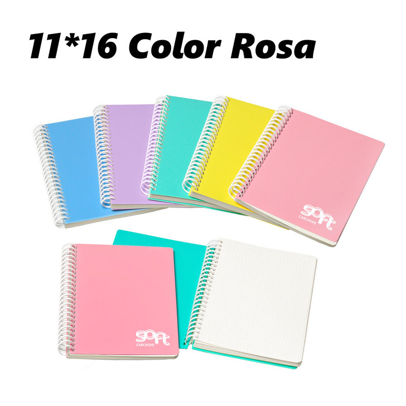 LIBRETA 11*16 PP CARCHIVO PUNTEADO 80H 90G ROSA 64605125