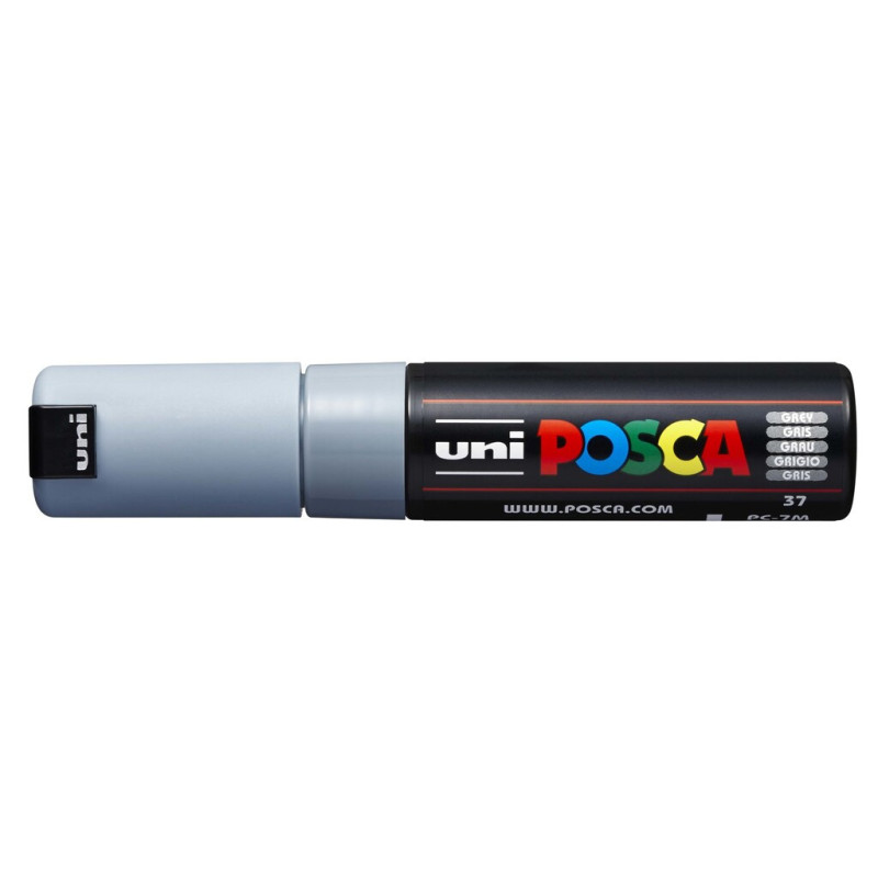 MARCADOR UNI-BALL POSCA PC-7M PUNTA REDONDA 4,5-5,5MM GRIS -37-