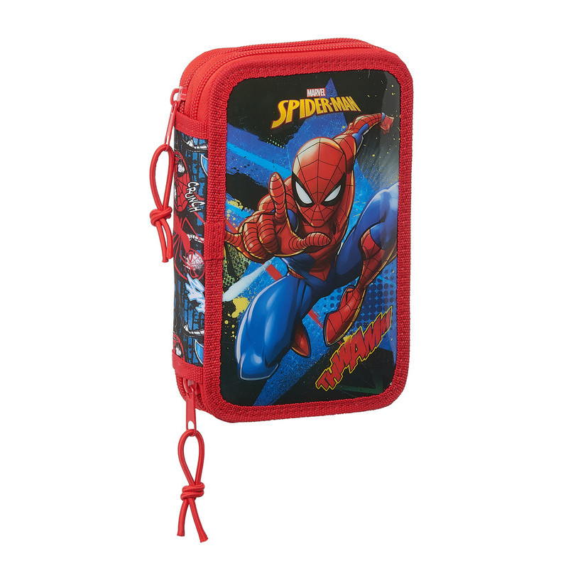 PLUMIER DOBLE PQÑO 28 PCS SPIDER-MAN "GO HERO" SAFTA21 ENERO 412143854 19,5*12,5