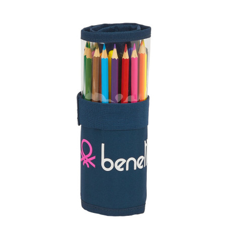 PLUMIER ENROLLABLE 27 PCS. BENETTON "DOT COM" SAFTA21 ENERO 412151786 20*7