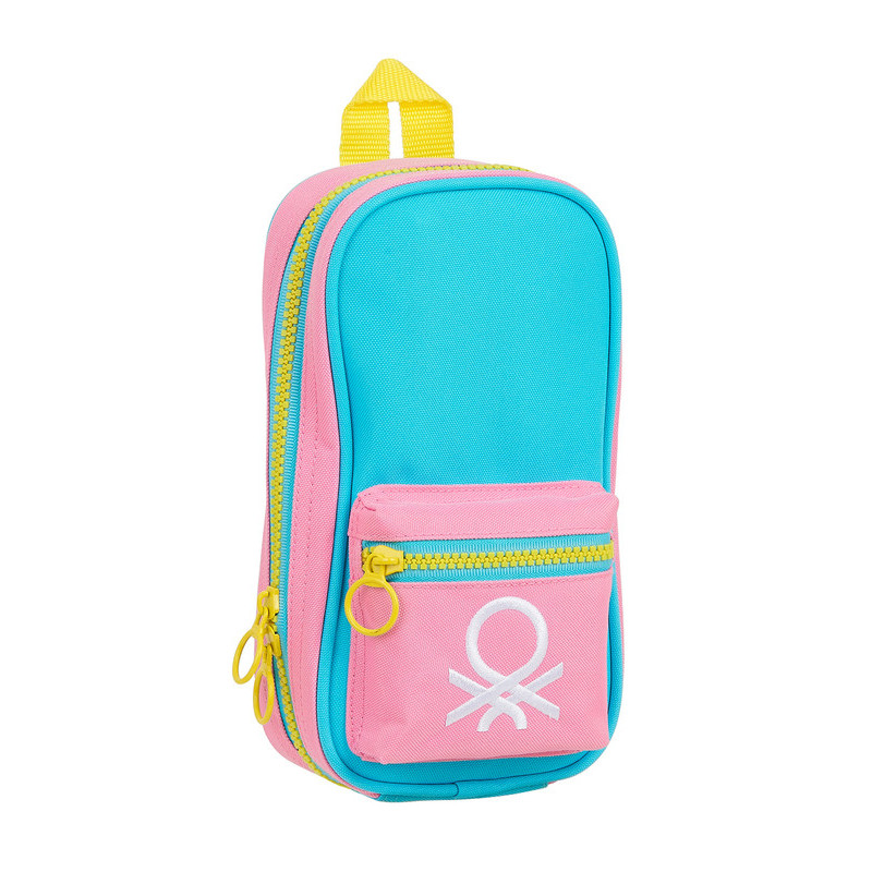 PLUMIER MOCHILA C/4 PORT. VACIO BENETTON "COLOR BLOCK" SAFTA21 ENERO 412153847 23*12