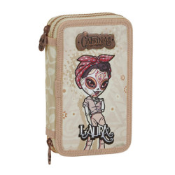 PLUMIER DOBLE PQÑO 28 PCS CATRINAS "LAURA" SAFTA21 ENERO 412162L854 19,5*12,5