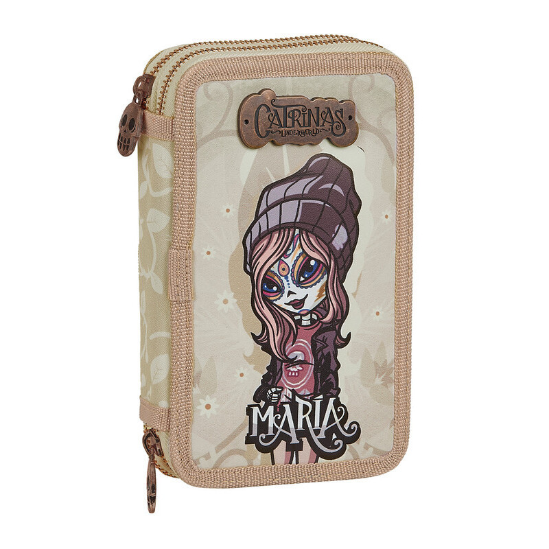 PLUMIER DOBLE PQÑO 28 PCS CATRINAS "MARIA" SAFTA21 ENERO 412162M854 19,5*12,5