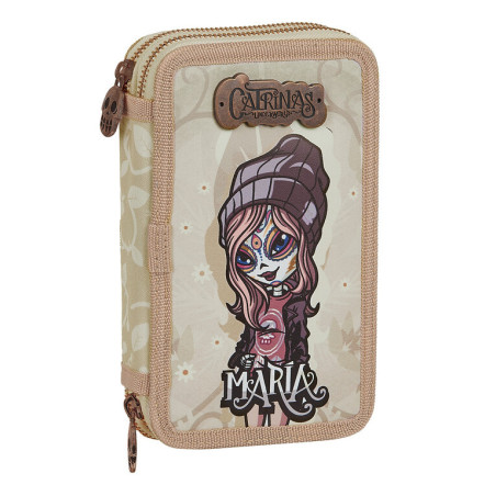 PLUMIER DOBLE PQÑO 28 PCS CATRINAS "MARIA" SAFTA21 ENERO 412162M854 19,5*12,5