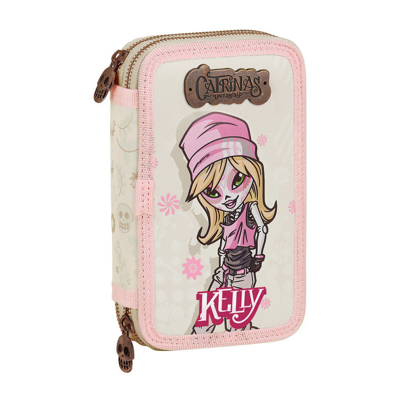 PLUMIER DOBLE PQÑO 28 PCS CATRINAS "KELY" SAFTA21 ENERO 412163K854 19,5*12,5