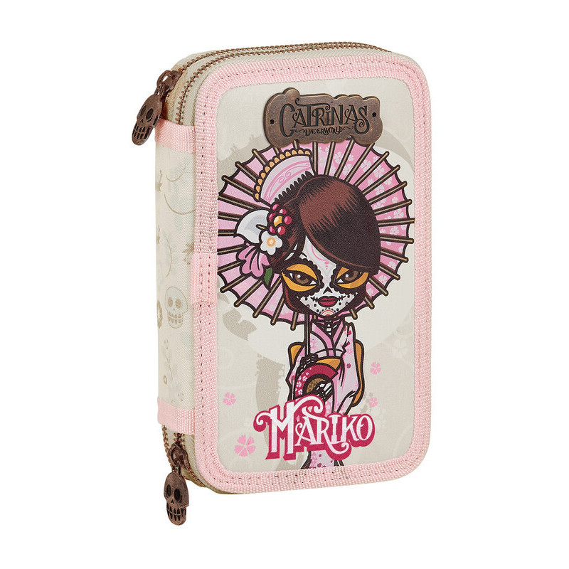 PLUMIER DOBLE PQÑO 28 PCS CATRINAS "MARIKO" SAFTA21 ENERO 412163M854 19,5*12,5