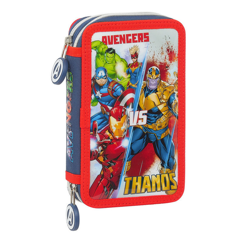 PLUMIER DOBLE PQÑO 28 PCS AVENGERS "HEROES VS THANOS" SAFTA21 ENERO 412179854 19,5*12,5