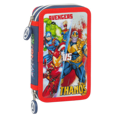 PLUMIER DOBLE PQÑO 28 PCS AVENGERS "HEROES VS THANOS" SAFTA21 ENERO 412179854 19,5*12,5