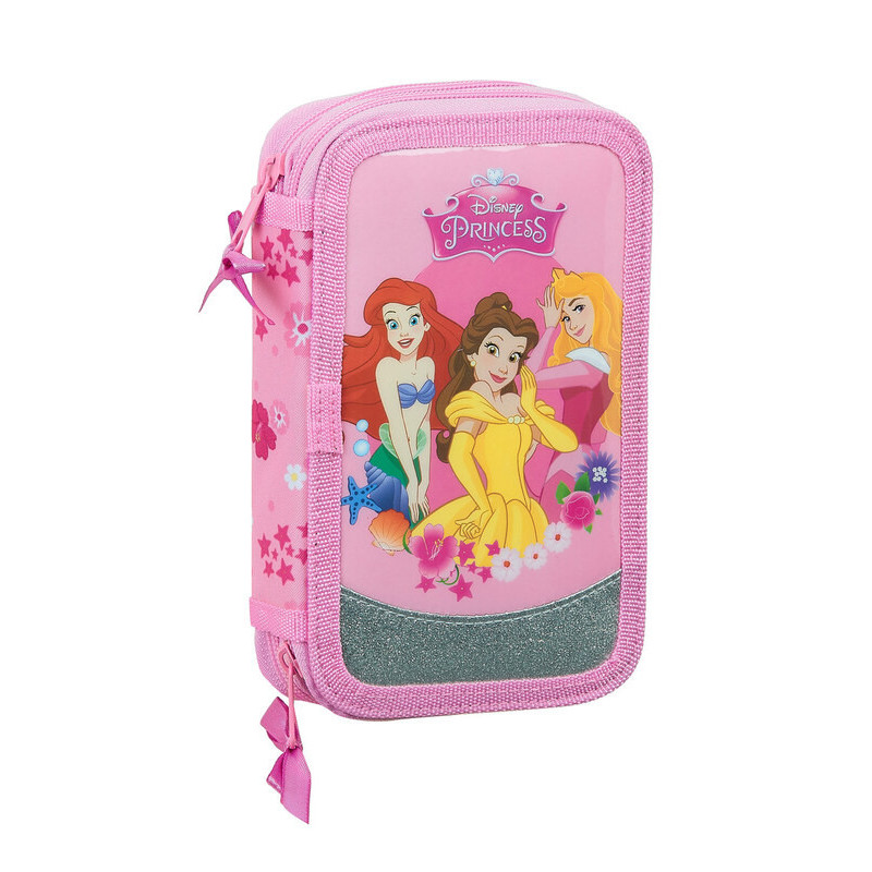PLUMIER DOBLE PQÑO 28 PCS PRINCESS DISNEY "EXPRESS YOURSELF" SAFTA21 ENERO 412180854 19,5*12,5 ^