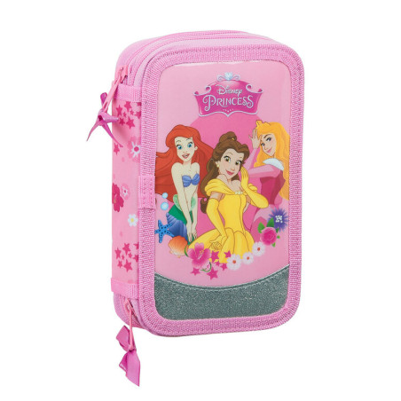 PLUMIER DOBLE PQÑO 28 PCS PRINCESS DISNEY "EXPRESS YOURSELF" SAFTA21 ENERO 412180854 19,5*12,5 ^