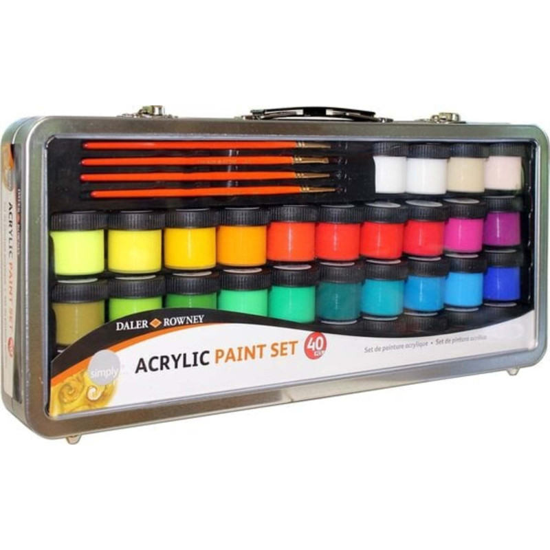 SET PINTURA DALER ROWNEY SET ACRILICO 40PZS 126500910 FILA UNIDAD
