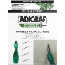 MANGO C/ 4 GUBIAS PARA PLANCHA LINOLEO ADIGRAF D188100002 UNIDAD     FILA