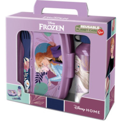 SET DE BOTELLA Y SANDWICHERA + CUBIERTOS FROZEN "COOL DAYS" SAFTA25 ENERO 74263