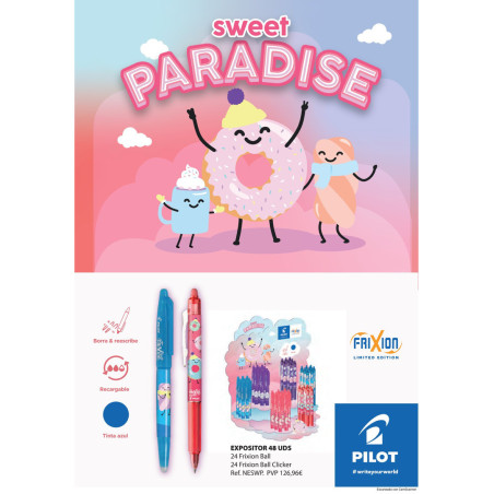 ROTULADOR PILOT FRIXION SWEET PARADISE 48UDS NESWP