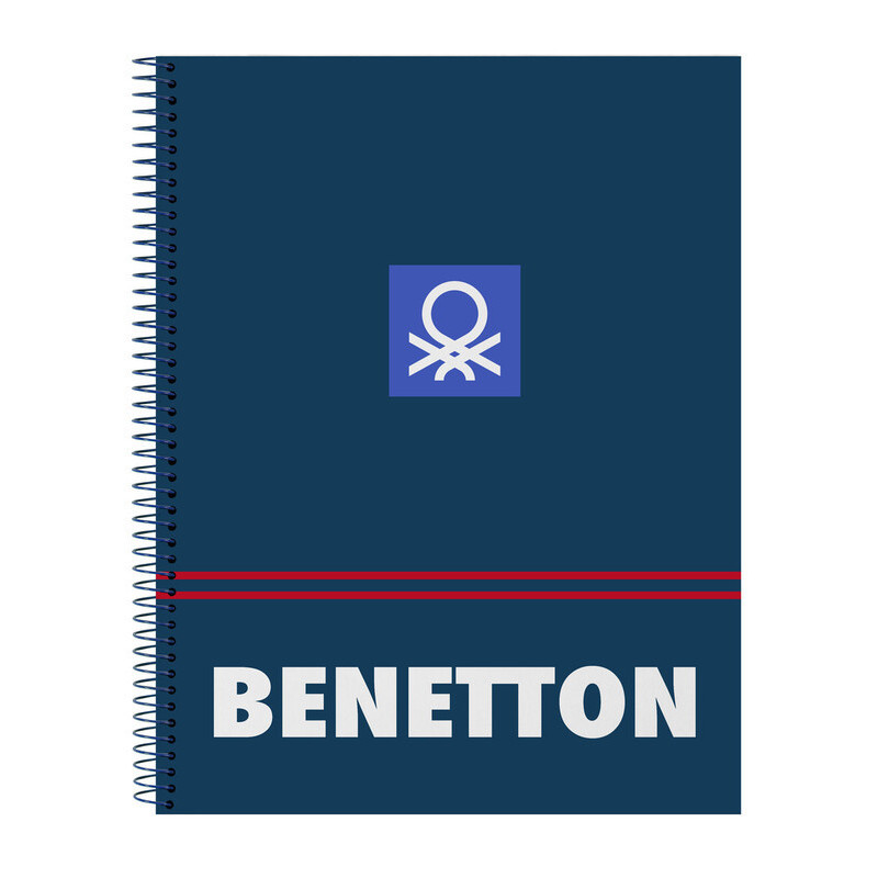 CUADERNO EUROPEAN A4 120H BENETTON "NAVY" SAFTA21 ENERO 512106064 29,7*21