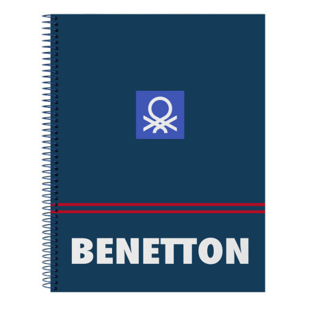 CUADERNO EUROPEAN A4 120H BENETTON "NAVY" SAFTA21 ENERO 512106064 29,7*21