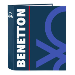 CARPETA F. 4 ANILLAS LOMO ANCHO BENETTON "NAVY" SAFTA21 ENERO 512106657 33*27