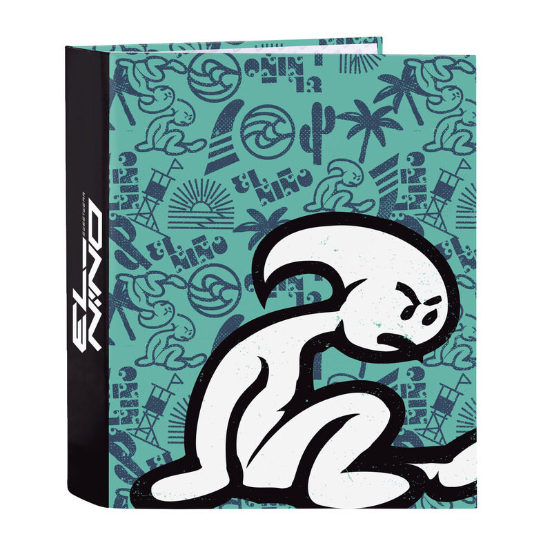 CARPETA F. 4 ANILLAS LOMO ANCHO EL NIÑO "BEACH PARTY" SAFTA21 ENERO 512107657 33*27