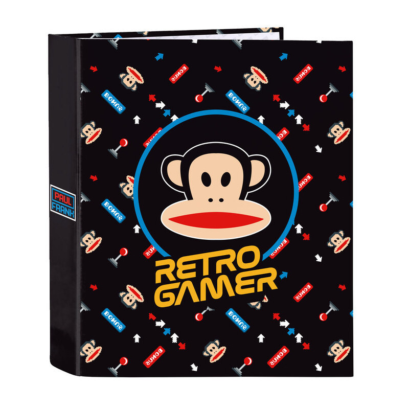 CARPETA F. 4 ANILLAS LOMO ANCHO PAUL FRANK  "RETRO GAMER" SAFTA21 ENERO 512119657 33*27