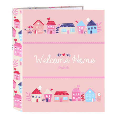CARPETA F. 4 ANILLAS LOMO ANCHO GLOWLAB "WELCOME HOME" SAFTA21 ENERO 512133657 33*27