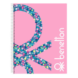 CUADERNO EUROPEAN A4 120H BENETTON "BLOOMING" SAFTA21 ENERO 512150064 29,7*21