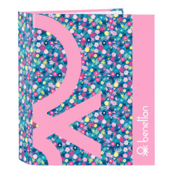 CARPETA F. 4 ANILLAS LOMO ANCHO BENETTON "BLOOMING" SAFTA21 ENERO 512150657 33*27