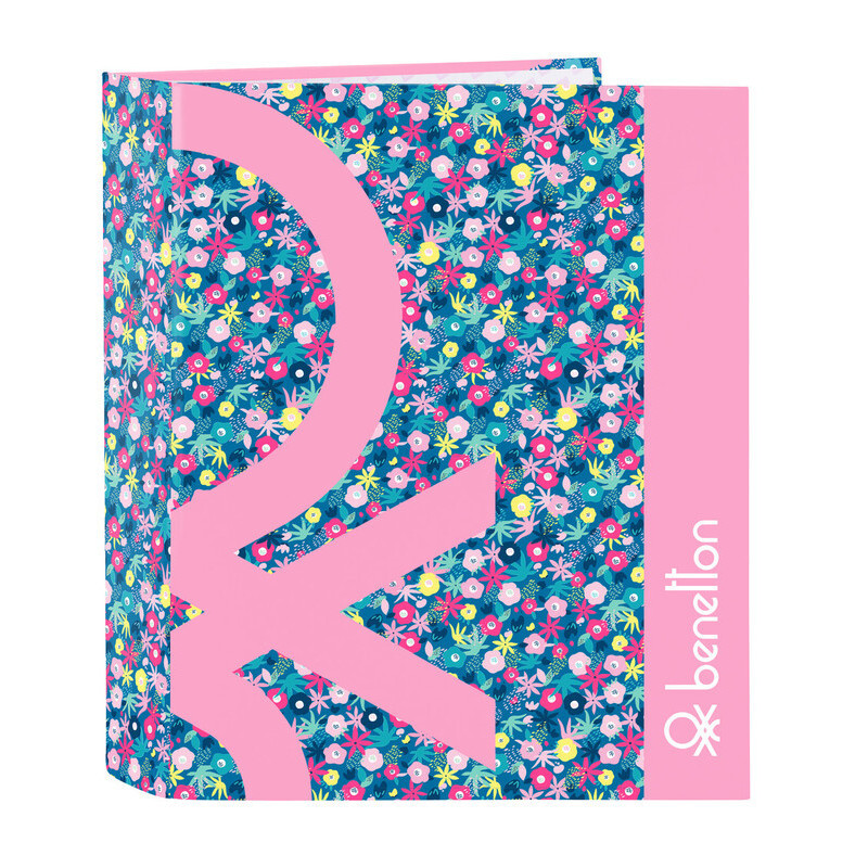 CARPETA F. 4 ANILLAS LOMO ANCHO BENETTON "BLOOMING" SAFTA21 ENERO 512150657 33*27