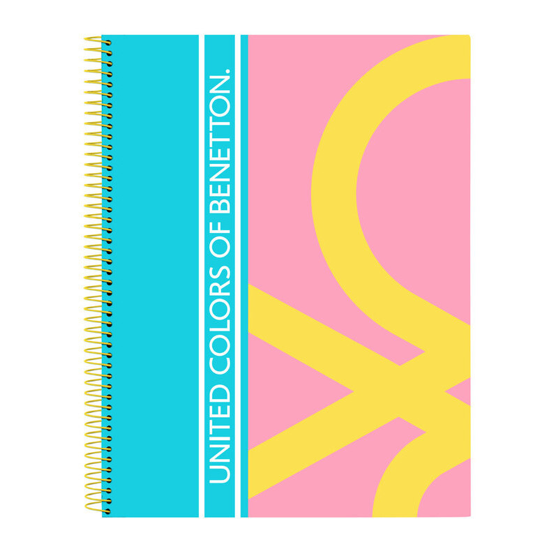 CUADERNO EUROPEAN A4 120H BENETTON "COLOR BLOCK" SAFTA21 ENERO 512153064 29,7*21