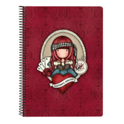 LIBRETA CUARTO 80 H. TAPAS DURAS GORJUSS "MARY ROSE" 522119065 22*15,5 SAFTA22
