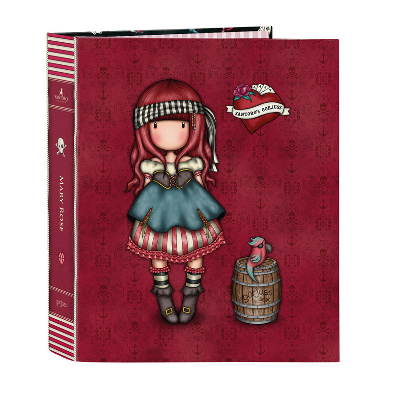 CARPETA F. 4 ANILLAS LOMO ANCHO GORJUSS "MARY ROSE" 522119657 33*27 SAFTA22