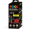 MARCADOR UNI-BALL POSCA 4 PC5M + 5 PC3M + 4 PC5BR COLORES SURTIDOS ESTUCHE LATA METAL 13U 302422455