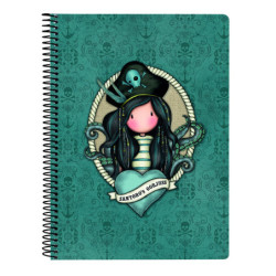 LIBRETA CUARTO 80 H. TAPAS DURAS GORJUSS "BLACK PEARL" 522121065 22*15,5 SAFTA22