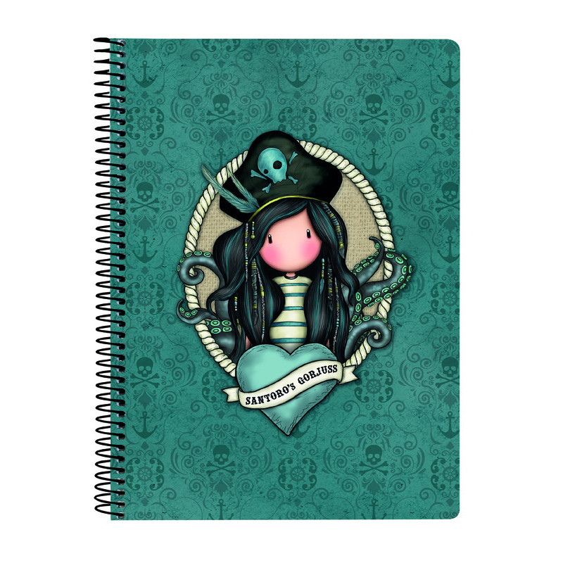 LIBRETA CUARTO 80 H. TAPAS DURAS GORJUSS "BLACK PEARL" 522121065 22*15,5 SAFTA22